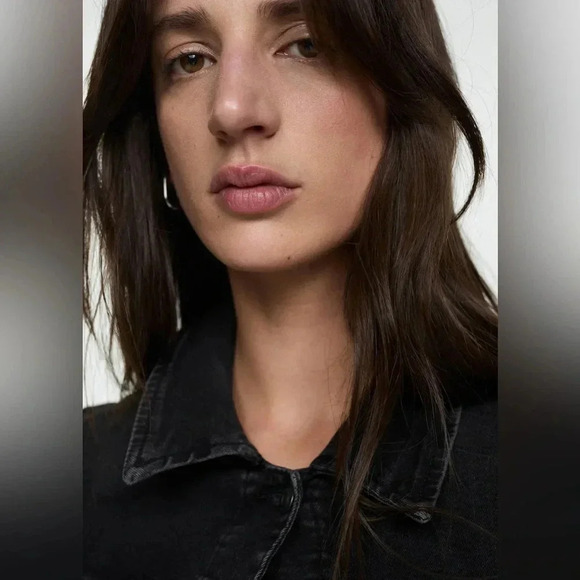 Mango Denim Jacket in Black NWT - Picture 4 of 14